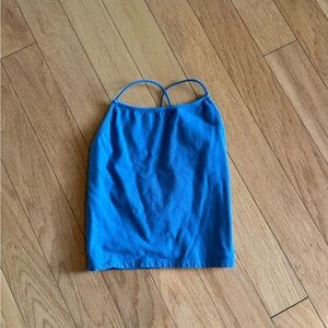 blue cross back tank